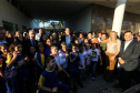 O governador Carlos Massa Ratinho Junior lança nesta quarta-feira (09) o projeto Cinema na Praça, que beneficiará cidades com até dez mil habitantes que não têm cinemas de rua ou em centros comerciais, no Palácio Iguaçu, em Curitiba.  09/10/2019 - Foto: Geraldo Bubniak/AEN