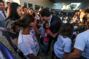 O governador Carlos Massa Ratinho Junior lança nesta quarta-feira (09) o projeto Cinema na Praça, que beneficiará cidades com até dez mil habitantes que não têm cinemas de rua ou em centros comerciais, no Palácio Iguaçu, em Curitiba.  09/10/2019 - Foto: Geraldo Bubniak/AEN