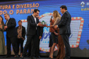 O governador Carlos Massa Ratinho Junior lança nesta quarta-feira (09) o projeto Cinema na Praça, que beneficiará cidades com até dez mil habitantes que não têm cinemas de rua ou em centros comerciais, no Palácio Iguaçu, em Curitiba.  09/10/2019 - Foto: Geraldo Bubniak/AEN