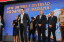 O governador Carlos Massa Ratinho Junior lança nesta quarta-feira (09) o projeto Cinema na Praça, que beneficiará cidades com até dez mil habitantes que não têm cinemas de rua ou em centros comerciais, no Palácio Iguaçu, em Curitiba.  09/10/2019 - Foto: Geraldo Bubniak/AEN
