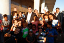 O governador Carlos Massa Ratinho Junior lança nesta quarta-feira (09) o projeto Cinema na Praça, que beneficiará cidades com até dez mil habitantes que não têm cinemas de rua ou em centros comerciais, no Palácio Iguaçu, em Curitiba.  09/10/2019 