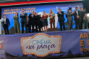 O governador Carlos Massa Ratinho Junior lança nesta quarta-feira (09) o projeto Cinema na Praça, que beneficiará cidades com até dez mil habitantes que não têm cinemas de rua ou em centros comerciais, no Palácio Iguaçu, em Curitiba. 09/10/2019
