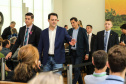 O governador Carlos Massa Ratinho Junior e a presidente do IBGE (Instituto Brasileiro de Geografia e Estatística), Susana Cordeiro Guerra, divulgam nesta sexta-feira (25), no Palácio Iguaçu, os números do Censo Agropecuário 2017.  Curitiba, 25/10/2019 - Foto: Geraldo Bubniak/AEN