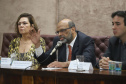 O secretário da Fazenda Renê Garcia, empossa os novos delegados regionais da SEFA.Curitiba, 25-10-19.Foto: Arnaldo Alves / AEN.