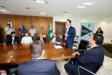 O governador Carlos Massa Ratinho Junior, sanciona a lei que cria o Fundo Estadual de Combate a Corrupção. Participaram: controlador geral do Estado, Raul Siqueira; secretário chefe da Casa Civil, Guto Silva; líder do Governo na Assembleia Legislativa, deputado Hussein Bakri; representante da Transparência Internacional, Bruno Brandão; entre outros.Curitiba, 30-10-19.Foto: Arnaldo Alves / AEN.