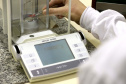 Calibração de pesos padrão em um dos laboratórios do Centro de Medições e Validação do Tecpar.Foto: Arnaldo Alves /AEN