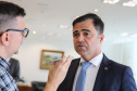 O governador em exercício, Darci Piana recebe dirigentes da Copel e da ANEEL  em reunião no Palácio Iguaçu.  Na foto, Sandoval de Araújo Feitosa Neto - Diretor da ANEEL.   Curitiba, 19/11/2019 -  Foto: Geraldo Bubniak/AEN
