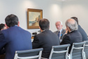 O governador em exercício, Darci Piana recebe dirigentes da Copel e da ANEEL  em reunião no Palácio Iguaçu.    Curitiba, 19/11/2019 -  Foto: Geraldo Bubniak/AEN