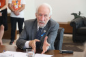 O governador em exercício Darci Piana repassa recursos a entidades sociais que atendem crianças e adolescentes e, pessoas com deficiência. Participaram: secretário da Justiça, Família e Trabalho, Ney Leprevost; diretor do Departamento de Apoio a Pessoa com Deficiência e de Políticas Públicas para Acessibilidade da SEJUF, Felipe Braga Côrtes; pres. Do Instituto Educacional Duque de Caxias, Alcides Madalozzo; entre outros.Curitiba, 19-11-19.Foto: Arnaldo Alves / AEN.
