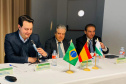 O governador Carlos Massa Ratinho Junior apresentou nesta quarta-feira (20) a empresários, diplomatas e investidores espanhóis os principais potenciais do Estado e as oportunidades de negócio em diversas áreas. A exposição ocorreu durante o Paraná Day realizado em Madri, que contou com apoio do Centro de Comércio Brasil-Espanha e do Banco Santander. Foi o segundo Paraná Day internacional - o primeiro foi em Nova York (EUA), em julho.Foto: Divulgação/AEN