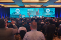 As oportunidades de negócios nos Portos do Paraná estão sendo apresentadas em Miami, nos Estados Unidos, no 28.º Congresso Latino-Americano de Portos. A empresa pública paranaense representa os terminais brasileiros e participa do evento junto com a Autoridade Portuária de Santos. Além da feira de serviços e exposições, os representantes do Paraná participam de palestras, reuniões bilaterais, debates e visitas técnicas. Foto: Divulgação/Portos do Paraná