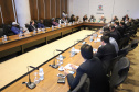 O vice-governador Darci Piana recebe o governador de Benue,  Ortom Samuel Ioraer. Presentes: Orbunde Terwase cefe da Casa Civi; Ijir Timothy Aondona secretário de Agricultura e Recursos Naturais; Oyiwona Godwin Emmanuel Secretário de Ciência, Tecnologia e Energia; Akase Terver, Secretário Chefe de Imprensa; Kwaghngu Abrahams, Assessor Especial de  Tarefas; Ubwa Paul Oorkuma, presidente da Câmara do Comércio do Estado de Benue.Curitiba, 27-11-19.Foto: Arnaldo Alves / AEN.