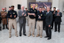 Foram entregues à Polícia Rodoviária Federal (PRF) 26 viaturas blindadas. O vice-governador Darci Piana fez a entrega dos veículos, que foram adquiridos por convênio entre o Governo do Estado, através do Departamento de Estradas de Rodagem (DER), e a superintendência estadual da PRF. Os recursos são dos contratos de concessão das rodovias, para aparelhamento das forças policiais do Estado. Foto: Ari Dias/AEN