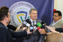 O Centro Integrado de Operações de Fronteira, em Foz do Iguaçu. O CIOF reforçará as ações estratégicas estaduais de combate ao tráfico e ao crime organizado. A estrutura passa a integrar o Parque Tecnológico Itaipu, na Itaipu Binacional. Na foto, diretor-geral brasileiro de Itaipu, general Joaquim Silva e Luna.Foz do Iguaçu, 16/12/2019 - Foto: Geraldo Bubniak/AEN