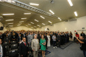 O Governador Carlos Massa Ratinho Junior e o ministro da Justiça e Segurança Pública, Sergio Moro, inauguram nesta segunda-feira (16), em Foz do Iguaçu, o Centro Integrado de Operações de Fronteira. O CIOF reforçará as ações estratégicas estaduais de combate ao tráfico e ao crime organizado. A estrutura passa a integrar o Parque Tecnológico Itaipu, na Itaipu Binacional.Foz do Iguaçu, 16/12/2019 - Foto: Geraldo Bubniak/AEN