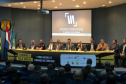 O secretário estadual da Segurança Pública, Romulo Marinho Soares, participou nesta terça-feira (17) do II Fórum Nacional de Segurança nas Fronteiras, durante o XII Seminário da Tríplice Fronteira, em Foz do Iguaçu, nos dias 17 e 18. O evento ocorre no Auditório da Polícia Federal de Foz do Iguaçu. Foto:SESP