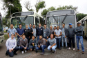 Importantes linhas que atendem o transporte coletivo de oito municípios da Região Metropolitana de Curitiba (RMC) ganharam 22 ônibus novos. Os veículos foram entregues pelo governador Carlos Massa Ratinho Junior, nesta quarta-feira (18), durante evento no Parque Barigui, em Curitiba.Foto:Jaelson Lucas / AEN
