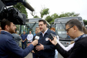 Importantes linhas que atendem o transporte coletivo de oito municípios da Região Metropolitana de Curitiba (RMC) ganharam 22 ônibus novos. Os veículos foram entregues pelo governador Carlos Massa Ratinho Junior, nesta quarta-feira (18), durante evento no Parque Barigui, em Curitiba.Foto:Jaelson Lucas / AEN