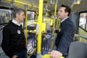 Importantes linhas que atendem o transporte coletivo de oito municípios da Região Metropolitana de Curitiba (RMC) ganharam 22 ônibus novos. Os veículos foram entregues pelo governador Carlos Massa Ratinho Junior, nesta quarta-feira (18), durante evento no Parque Barigui, em Curitiba.Foto:Jaelson Lucas / AEN