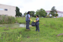 No “Dia D” de combate à dengue organizado pelo Governo do Estado, nesta quarta-feira (18), a incubadora do Instituto de Tecnologia do Paraná (Tecpar) recebe uma nova empresa – a Forrest Brasil Tecnologia, que desenvolveu um projeto inovador para ataque ao mosquito Aedes aegypti.Foto: Tecpar