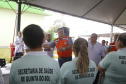 O município de Quinta do Sol, que está em epidemia e com 179 casos confirmados da doença, recebeu o secretário de Estado da Saúde, Beto Preto, que falou com a comunidade, profissionais de saúde sobre a importância de ações e mutirões de limpeza e eliminação de criadouros do mosquito.Foto: Gilson Abreu/AEN