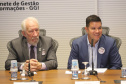 O vice-governador Darci Piana, coordenou a 1a reunião do secretariádo de 2020. N/F: secretário Chefe da Casa Civil, Guto Silva.
Curitiba, 14-01-20.
Foto: Arnaldo Alves / AEN