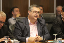 O vice-governador Darci Piana, coordenou a 1a reunião do secretariádo de 2020. N/F: secretário de Saúde Beto Preto apresenta dados sobre a dengue.
Curitiba, 14-01-20.
Foto: Arnaldo Alves / AEN