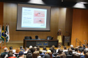 A importância do envolvimento da população na eliminação dos criadouros do mosquito da dengue foi um dos temas da palestra do secretário de Estado da Saúde, Beto Preto, nesta terça-feira (21), na sede do Senac, em Curitiba. Foto: Américo Antonio/SESA