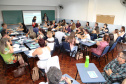 Mais de 2 mil diretores das escolas estaduais do Paraná se reúnem em Curitiba até o dia 31. É que ocorre na Capital, desde terça-feira (21), o Seminário Foco na Aprendizagem 2020, evento da Secretaria de Estado da Educação e do Esporte que busca promover o diálogo, formações e planejamento pedagógico aos gestores das instituições estaduais de ensino. Foto: Ari Dias/AEN