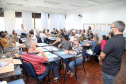 Mais de 2 mil diretores das escolas estaduais do Paraná se reúnem em Curitiba até o dia 31. É que ocorre na Capital, desde terça-feira (21), o Seminário Foco na Aprendizagem 2020, evento da Secretaria de Estado da Educação e do Esporte que busca promover o diálogo, formações e planejamento pedagógico aos gestores das instituições estaduais de ensino. Foto: Ari Dias/AEN