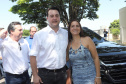 GOVERNADOR REPASSA RECURSOS EM CIANORTE.
O governador Carlos Massa Ratinho Junior assinou neste sábado (25), a homologação para ordem de serviços de pavimentação de ruas e avenidas em Cianorte, região noroeste do Paraná. Participaram da solenidade: prefeito de Cianorte, Claudemir Romero Bongiorno; os secretários: de Desenvolvimento Urbano, João Carlos Ortega; de Desenvolvimento Sustentável e Turismo, Márcio Nunes; entre outros.
Cianorte, 25-01-20.
Foto: Arnaldo Alves / AEN.
