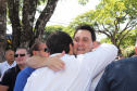GOVERNADOR REPASSA RECURSOS EM CIANORTE.
O governador Carlos Massa Ratinho Junior assinou neste sábado (25), a homologação para ordem de serviços de pavimentação de ruas e avenidas em Cianorte, região noroeste do Paraná. Participaram da solenidade: prefeito de Cianorte, Claudemir Romero Bongiorno; os secretários: de Desenvolvimento Urbano, João Carlos Ortega; de Desenvolvimento Sustentável e Turismo, Márcio Nunes; entre outros.
Cianorte, 25-01-20.
Foto: Arnaldo Alves / AEN.
