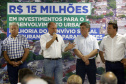 Umuarama recebe mais de 15 milhoes de reais em obras, alem de 900 mil para implementacao de um parque urbano, assinam os recursos os secretarios Joao Carlos Ortega e Marcio Nunes que representaram o governador Carlos Massa Ratinho Junior.
Foto Gilson Abreu/Aen