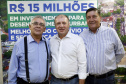 Umuarama recebe mais de 15 milhoes de reais em obras, alem de 900 mil para implementacao de um parque urbano, assinam os recursos os secretarios Joao Carlos Ortega e Marcio Nunes que representaram o governador Carlos Massa Ratinho Junior.
Foto Gilson Abreu/Aen