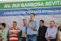 O Governador Carlos Massa Ratinho Junior entrega a ordem de serviço para as obras de duplicação do trecho Norte da Avenida Rui Barbosa, um dos principais eixos viários de São José dos Pinhais, na Região Metropolitana de Curitiba.  São José dos Pinhais, 29/01/2020 - Foto: Geraldo Bubniak/AEN