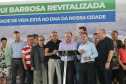 O Governador Carlos Massa Ratinho Junior entrega a ordem de serviço para as obras de duplicação do trecho Norte da Avenida Rui Barbosa, um dos principais eixos viários de São José dos Pinhais, na Região Metropolitana de Curitiba.  São José dos Pinhais, 29/01/2020 - Foto: Geraldo Bubniak/AEN