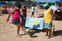 As atividades do Verão Maior, do Governo do Estado, também estão presentes na Costa Noroeste. Os balneários do Rio Paraná, que recebem milhares de turistas, principalmente em fim de semana, contam com reforço na área de segurança, orientações e testes rápidos feitos pelas equipes da Saúde, campeonatos e atividades de esporte e lazer.Foto: Ari Dias/AEN