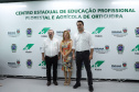 O governador Carlos Massa Ratinho Junior inaugurou nesta sexta-feira (31) a primeira escola técnica de operação florestal do Brasil, em Ortigueira, nos Campos Gerais. O Centro Estadual de Educação Profissional Florestal e Agrícola é fruto de uma parceria entre o Governo do Estado, a Klabin e a prefeitura. O investimento total foi de R$ 35 milhões, sendo R$ 12 milhões repassados pela Secretaria da Educação e do Esporte. Foto: José Fernando Ogura/AEN