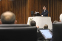 O governador Carlos Massa Ratinho Junior participa neste dia 03/02 da retomada dos trabalhos em plenário na Assembleia Legislativa do Paraná. Presentes: presidente da Assembleia Legislativa, dep. Ademar Traiano; presidente do Tribunal de Justiça, Adalberto Jorge Xisto Pereira; presidente do tribunal de Contas, Nestor Baptista; procurador Geral de Justiça, Ivonei Sfoggia; entre outros.
Curitiba, 03-02-20.
Foto: Arnaldo Alves / AEN.
