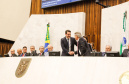 Ratinho Junior destacou que Assembleia foi importante para que o Governo do Estado pudesse modernizar a máquina pública ao longo dos primeiros 12 meses de mandato, garantindo reformas que o Estado precisava fazer.

Foto: Rodrigo Felix Leal