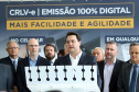 O governador Carlos Massa Ratinho Junior lança nesta terça-feira (04), no Palácio Iguaçu, o Certificado de Registro de Licenciamento de Veículo em meio eletrônico (CRLV-e). Assim, os cidadãos não precisam mais aguardar a chegada do documento do carro em casa ou 2ª via em caso de perda.
Foto: José Fernando Ogura/AEN