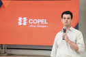 O presidente da Copel, Daniel Slaviero, e o superintendente de Projetos Especiais, Júlio Omori, estiveram ontem no Show Rural, em Cascavel, em reuniões com empresários e produtores das regiões Oeste e Sudoeste.
Foto: Valdenir Cavalheiro/Copel