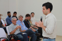 O presidente da Copel, Daniel Slaviero, e o superintendente de Projetos Especiais, Júlio Omori, estiveram ontem no Show Rural, em Cascavel, em reuniões com empresários e produtores das regiões Oeste e Sudoeste.
Foto: Valdenir Cavalheiro/Copel