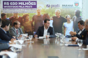 A empresa de medicamentos Prati-Donaduzzi confirmou nesta quarta-feira (5), em evento com o governador Carlos Massa Ratinho Junior, no Palácio Iguaçu, investimentos de R$ 650 milhões nos próximos três anos na ampliação da sua planta em Toledo, no Oeste do Paraná.   -  Curitiba, 05/02/2020  -  Foto: José Fernando Ogura/AEN