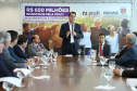 A empresa de medicamentos Prati-Donaduzzi confirmou nesta quarta-feira (5), em evento com o governador Carlos Massa Ratinho Junior, no Palácio Iguaçu, investimentos de R$ 650 milhões nos próximos três anos na ampliação da sua planta em Toledo, no Oeste do Paraná.   -  Curitiba, 05/02/2020  -  Foto: José Fernando Ogura/AEN