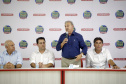 O governador Carlos Massa Ratinho Junior participa nesta quarta-feira (05) do Show Rural Coopavel, em Cascavel, no Oeste do Paraná. Às 15 horas, Ratinho Junior recebeu a imprensa para entrevista coletiva. O encontro será na estruturação de administração do evento. Em seguida, o governador visitará os estandes da feira.
Foto Gilson Abreu/Aen
