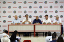 O governador Carlos Massa Ratinho Junior participa nesta quarta-feira (05) do Show Rural Coopavel, em Cascavel, no Oeste do Paraná. Às 15 horas, Ratinho Junior recebeu a imprensa para entrevista coletiva. O encontro será na estruturação de administração do evento. Em seguida, o governador visitará os estandes da feira.
Foto Gilson Abreu/Aen
