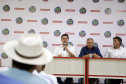 O governador Carlos Massa Ratinho Junior participa nesta quarta-feira (05) do Show Rural Coopavel, em Cascavel, no Oeste do Paraná. Às 15 horas, Ratinho Junior recebeu a imprensa para entrevista coletiva. O encontro será na estruturação de administração do evento. Em seguida, o governador visitará os estandes da feira.
Foto Gilson Abreu/Aen
