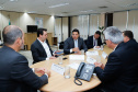 TRANSPORTE TERRESTRE  -  Governador Carlos Massa Ratinho Junior durante reunião com o Secretário Nacional de Transporte Terrestre, Marcelo da Costa, nesta terça-feira (11).  -  Brasília, 11/02/2020  -  Foto: Rodrigo Félix Leal/AEN