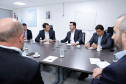 AVIAÇÃO CIVIL  -  Governador Carlos Massa Ratinho Junior durante reunião com o secretário nacional da Aviação Civil (SAC), Ronei Saggioro Glanzmann, em Brasília (DF), na terça-feira (11).  -  Brasília, 11/02/2020  -  Foto: Rodrigo Félix Leal/AEN